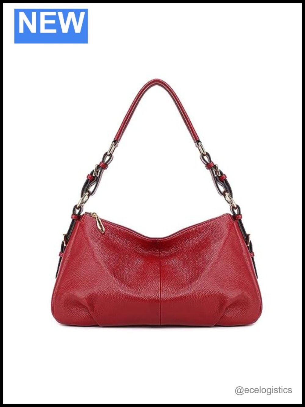 Vintage Leather Hobo Bag Women Adjustable Handle Top Grain Cowhide Purse